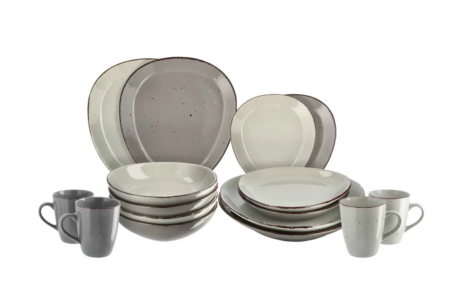 Peill+Putzler Kombiservice, 16-teilig Siena Due | Grau / Dunkelgrau 4 Peill+Putzler Kombiservice, 16-teilig Siena Due | Grau / Dunkelgrau – Bild 2