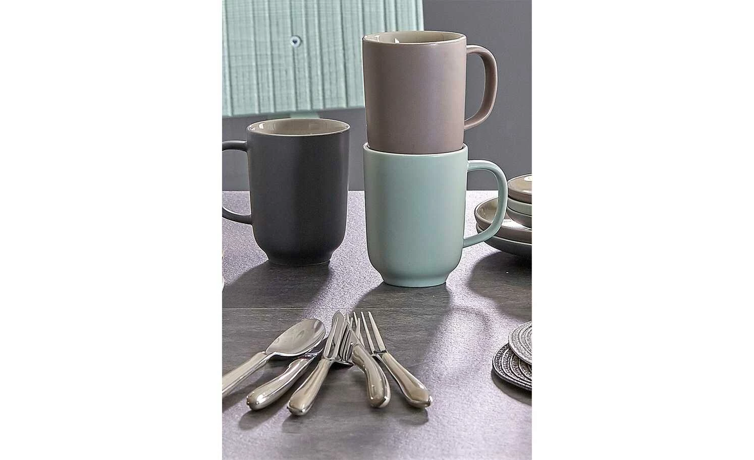 Ritzenhoff & Breker Kombiservice, 16-teilig Jasper | Grau / Weiß 4 Ritzenhoff & Breker Kombiservice, 16-teilig Jasper | Grau / Weiß – Bild 2