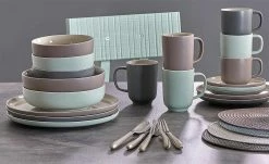 Ritzenhoff & Breker Kombiservice, 16-teilig Jasper | Grau / Weiß