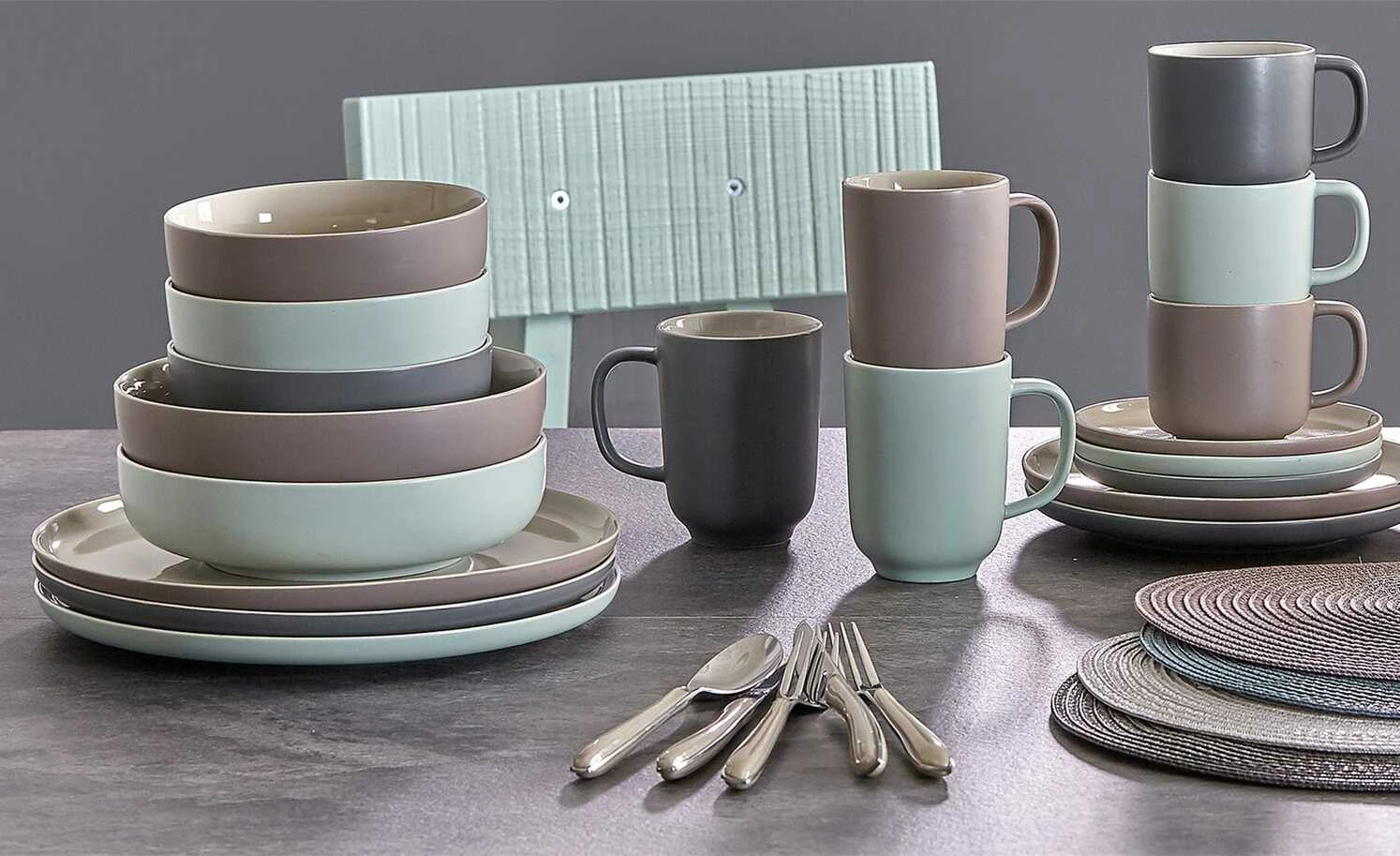 Ritzenhoff & Breker Kombiservice, 16-teilig Jasper | Grau / Weiß 3 Ritzenhoff & Breker Kombiservice, 16-teilig Jasper | Grau / Weiß