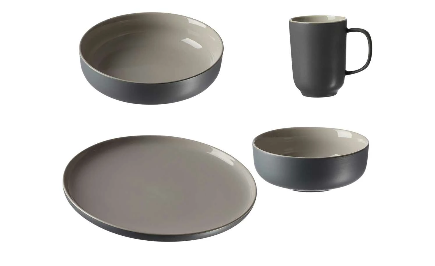 Ritzenhoff & Breker Kombiservice, 16-teilig Jasper | Grau / Weiß 8 Ritzenhoff & Breker Kombiservice, 16-teilig Jasper | Grau / Weiß – Bild 6