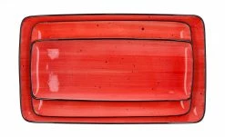 Peill+Putzler Platte L Genua | Rot / Weiß Platte L -Geschirr Verkaufsladen 11524908 2 202112221258